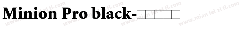 Minion Pro black字体转换
